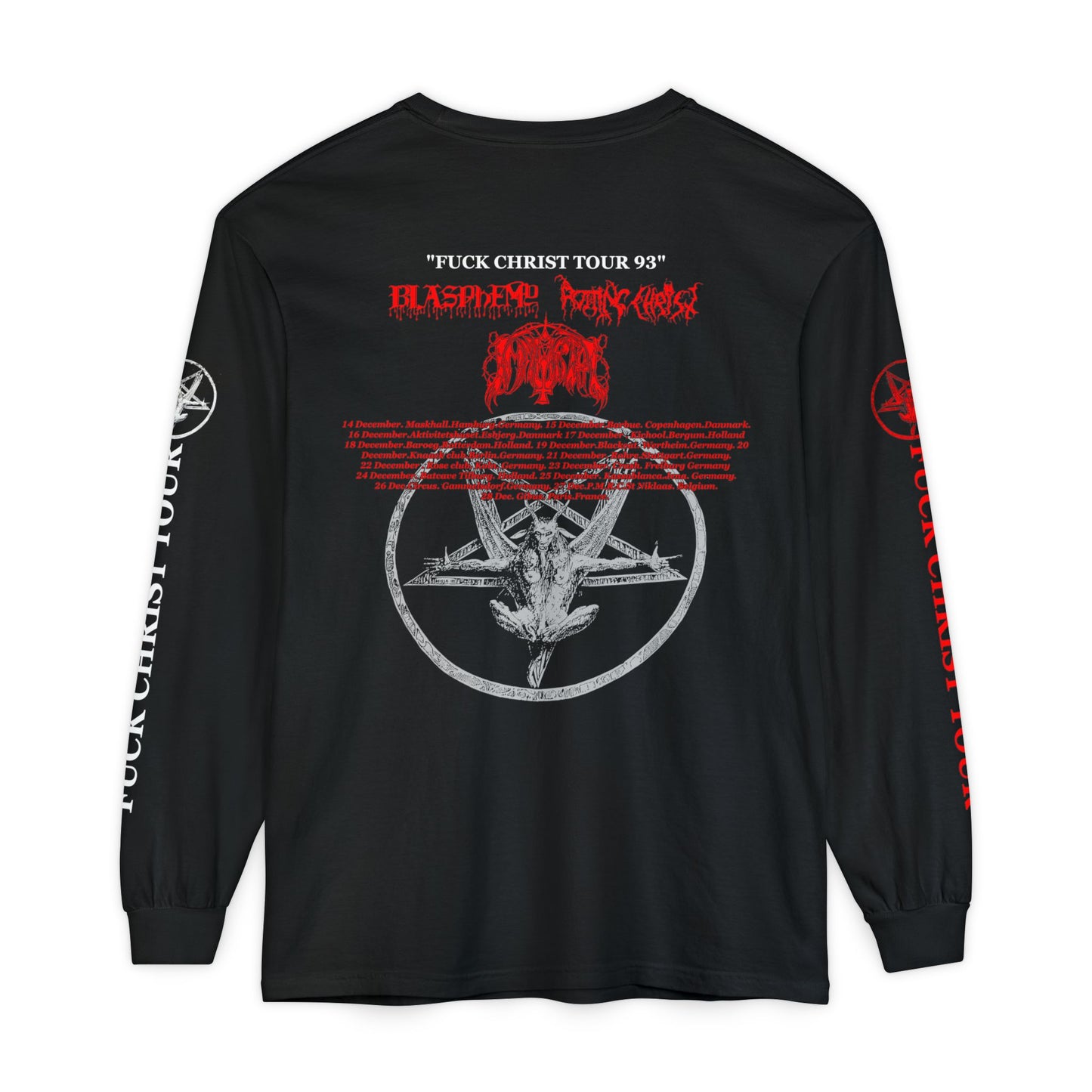 Blasphemy Rotting Christ Immortal Fuck Christ Tour Long Sleeve