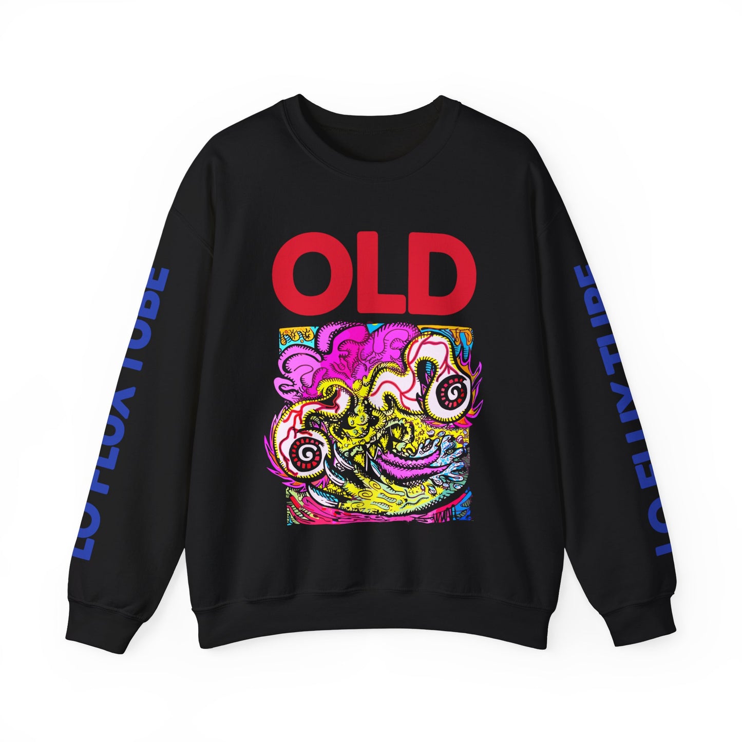 Old Lady Drivers Lo Flux Tube Crewneck Sweatshirt