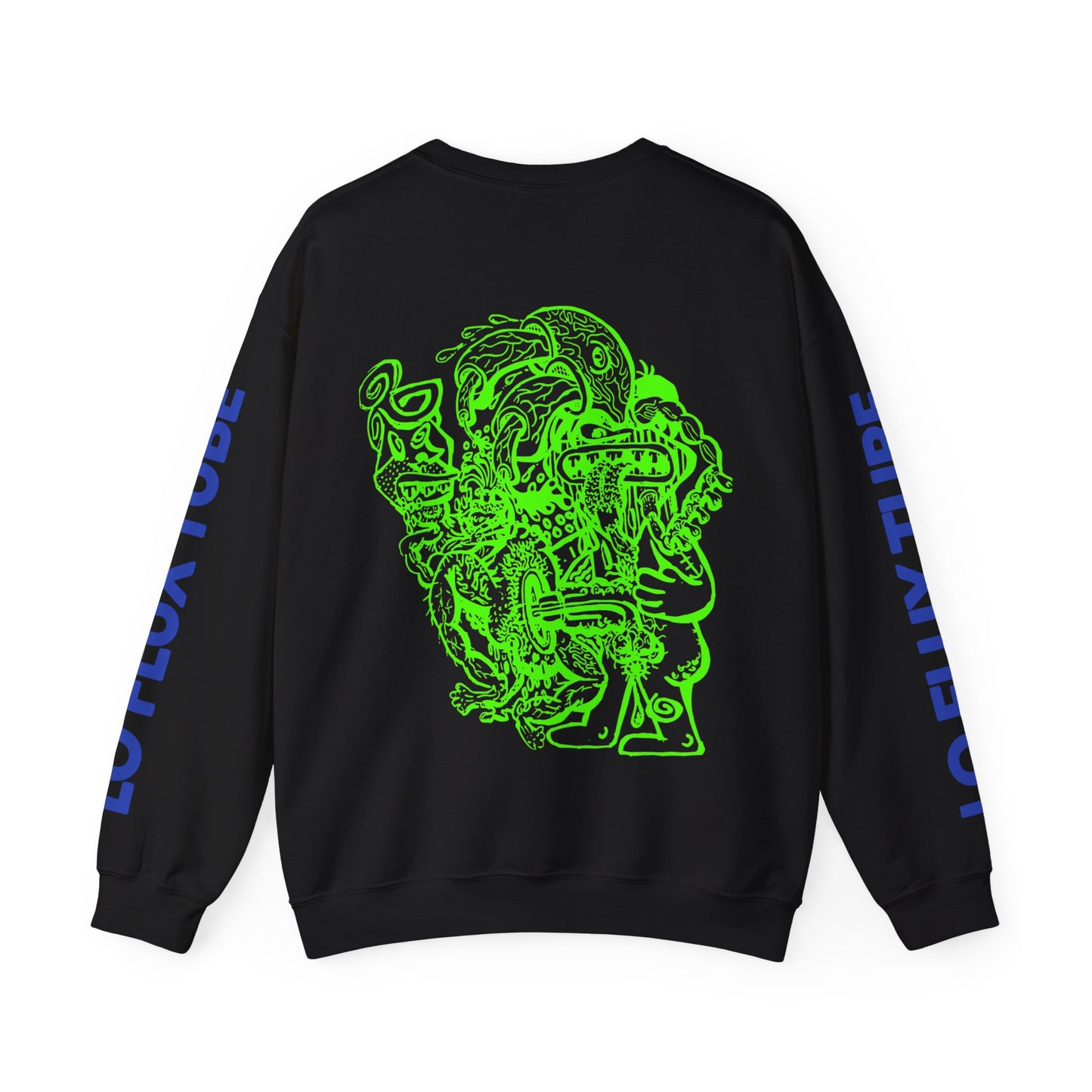 Old Lady Drivers Lo Flux Tube Crewneck Sweatshirt