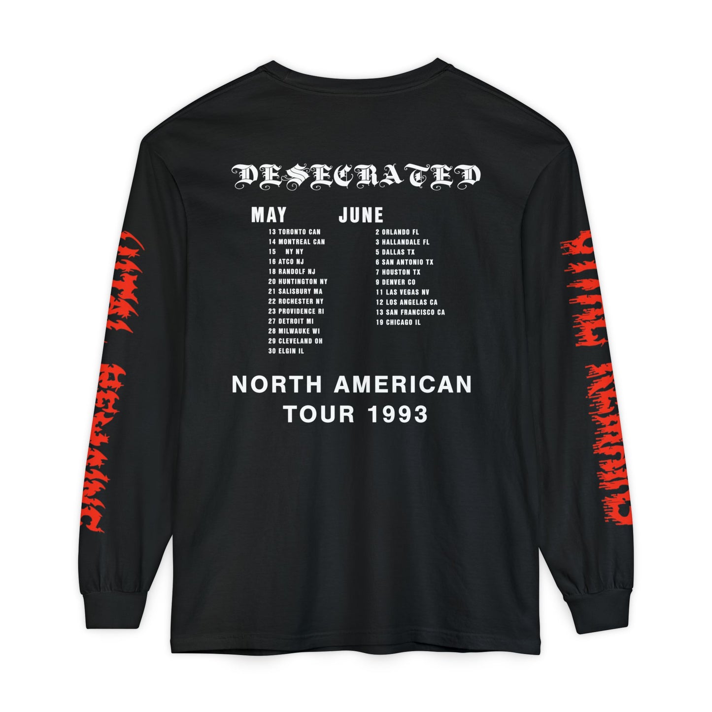 Vital Remains Let Us Pray NA Tour 1993 LS